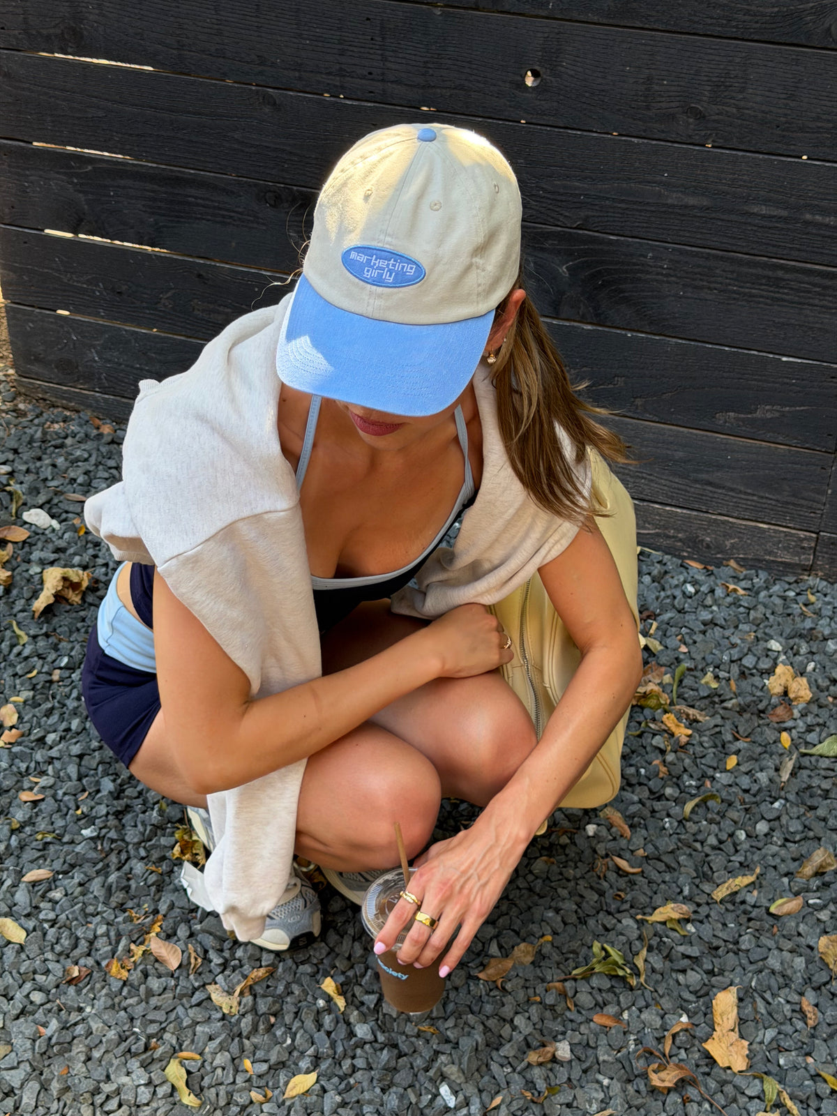 marketing girly sporty hat in og blue